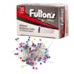 ALFILERES METALICOS COLOR 35MM FULTONS