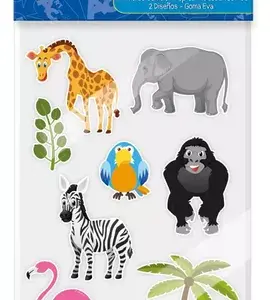 ANIMALES SELVA AUTOADHESIVOS ART AND CRAFT