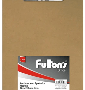 ANOTADOR CON APRETADOR FULTONS MADERA