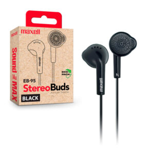 AUDIFONOS MAXELL EB-95 STEREO BUDS NEGRO 3.5MM.