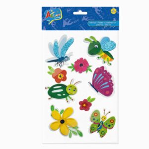 BICHITOS Y FLORES AUTOADHESIVOS GOMA EVA ART CRAFT