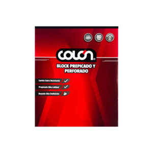 BLOCK PREPICADO Y PERFORADO FORMATO CARTA COLON