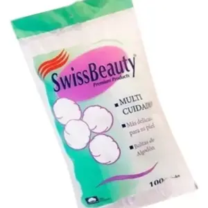 BOLITAS 100% ALGODON 100 UNIDADES SWISS BEAUTY