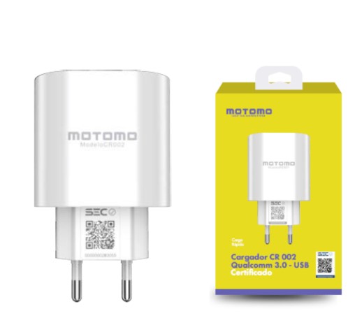 CARGADOR PARED CR 002 USB MOTOMO