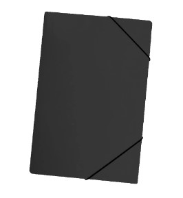 CARPETA CON ELASTICO PLASTICO NEGRO