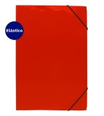CARPETA CON ELASTICO PLASTICO ROJO