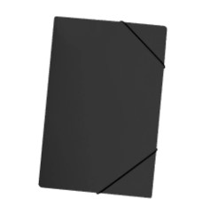 CARPETA PLASTICA CON ELASTICOS NEGRO LAVORO