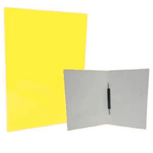 CARPETA PLASTIFICADA CON ARCHIVADOR AMARILLLO INZUNZA