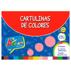 CARTULINA DE COLORES ART AND CRAFT 18 PLIEGOS