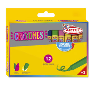 CRAYONES DE 12 COLORES ARTEL EXTRA SUAVE