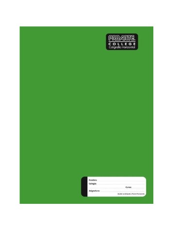 CUADERNO PROARTE COLLEGE CALIGRAFIA HORIZONTAL