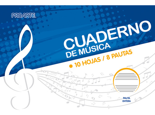 CUADERNO DE MUSICA PROARTE 8PAUTAS