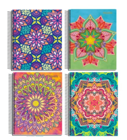 CUADERNO PRO ARTE 120 HOJAS 5MM DISEÑOS MANDALA