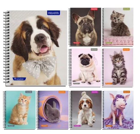 CUADERNO UNIVERSITARIO PROARTE ANIMAL ADORABLES DOBLE ESPIRAL 100HJS