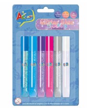 GLITTER GLUE SPARKLING 6 COLORES X13ML ART CRAFT