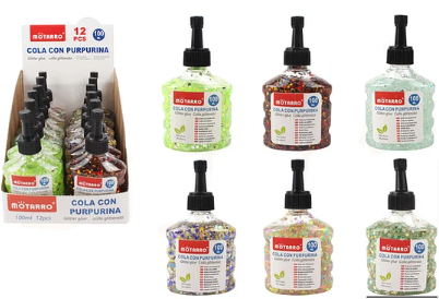 COLA CON PURPURINA DE COLORES MOTARRO 100ML