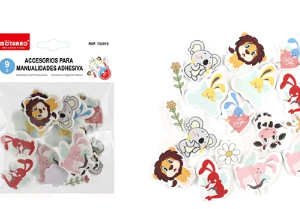 STICKERS AUTOADHESIVOS DE ANIMALES 4.5CM MOTARRO