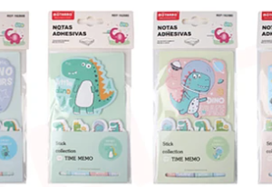 SET DE NOTAS ADHESIVAS DISEÑO DE DINOSAURIO MARCA MOTARRO