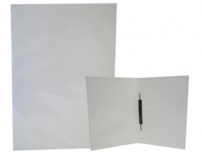 CARPETA PLASTIFICADA CON ARCHIVADOR BLANCO