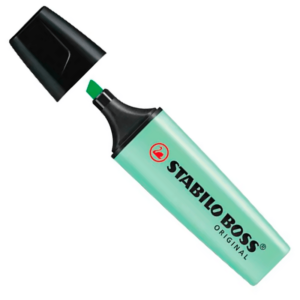 DESTACADOR STABILO BOSS VERDE MENTA PASTEL