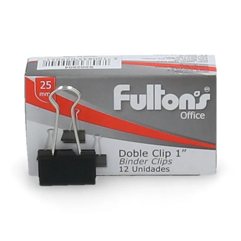 DOBLE CLIP 1 FULTONS 25 MM CAJA 12 UNIDADES