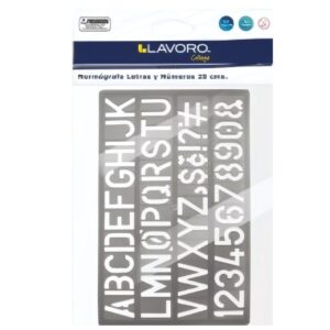 NORMOGRAFO LETRAS Y NUMEROS 20 CMS LAVORO