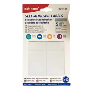 ETIQUETAS AUTOADHESIVAS RECTANGULAR 50X70MM 5 HOJAS MOTARRO
