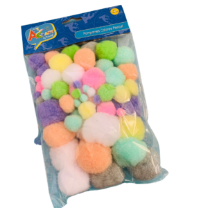 POMPONES COLORES PASTELES ART AND CRAFT