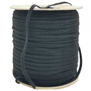 ELASTICO BRAID 6MM NEGRO POR METRO
