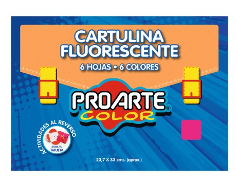 ESTUCHE DE CARTULINA FLUORECENTE PROARTE