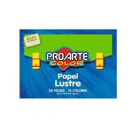 ESTUCHE PAPEL LUSTRE 15 COLORES PROARTE - Imagen 2