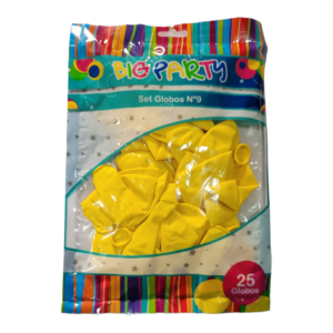 GLOBOS COLOR AMARILLO N°9 BIG PARTY