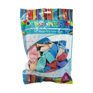 GLOBOS COLORES PASTELES BIG PARTY 50 UNIDADES