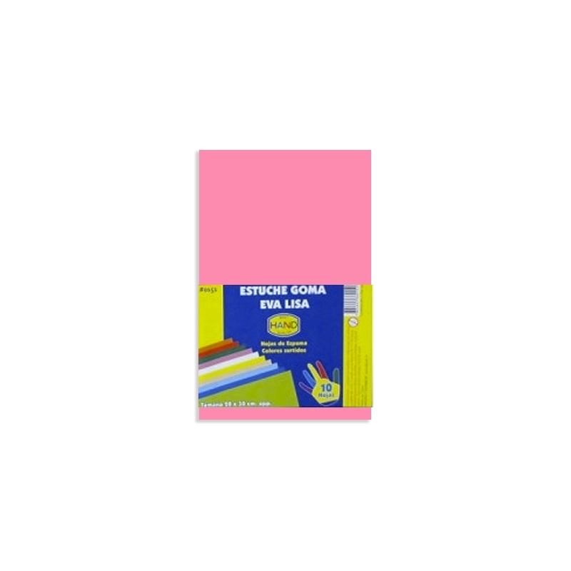 GOMA EVA COLOR ROSADO 10 UNIDADES MARCA HAND