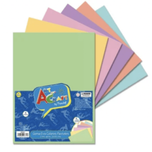 GOMA EVA COLORES PASTELES ART AND CRAFT