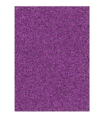 SET GOMA EVA GLITTER 20X30CM MORADO