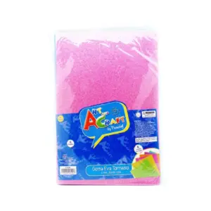 GOMA EVA GLITTER FUCSIA 20X30 ART AND CRAFT 6 UNIDADES