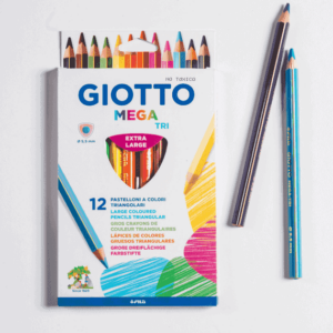 LAPICES DE 12 COLORES GIOTTO MEGA HEXAGONALES JUMBO