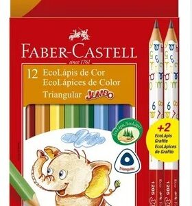 LAPICES DE 12 COLORES JUMBO FABER-CASTELL TRIANGULAR