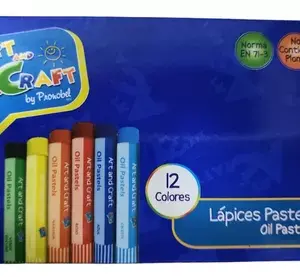 LAPICES PASTEL GRASO 12 COLORES ART CRAFT