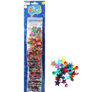 LENTEJUELAS FIGURAS Y ESTRELLAS ART CRAFT 20 BOLSAS