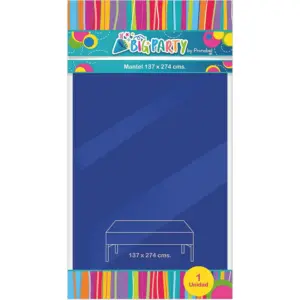 MANTEL 137X 274 CM COLOR AZUL BIG PARTY
