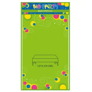 MANTEL 137X274 CM COLOR VERDE BIG PARTY