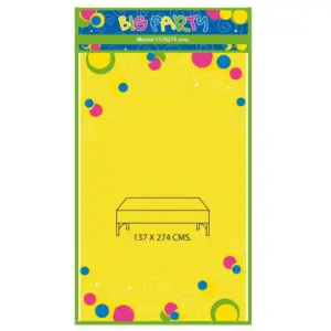 MANTEL 137X274CM COLOR AMARILLO BIG PARTY