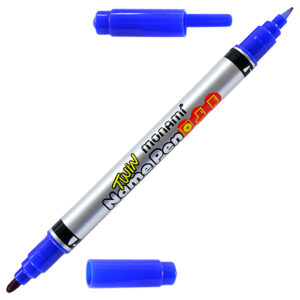 MARCADOR NAME PEN AZUL DOBLE PUNTA MONAMI