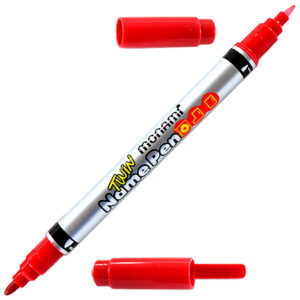MARCADOR NAME PEN DOBLE PUNTA ROJO MONAMI