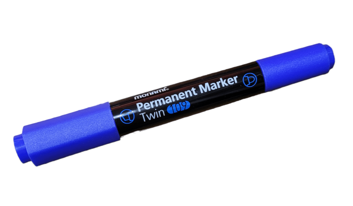 MARCADOR PERMANENTE MONAMI 109 AZUL DOBLE PTA