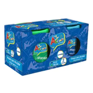 MASAS PARA MODELAR AZUL Y VERDE ART AND CRAFT
