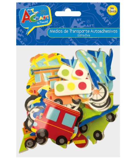 MEDIOS DE TRANSPORTE AUTOADHESIVOS ART AND CRAFT