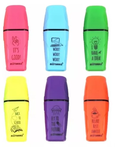 MINI DESTACADOR MOTARRO COLORES FLUOR